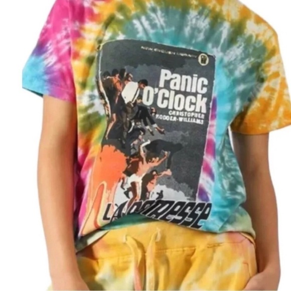 LA DETRESSE Tropical Panic Tie Dye Short Sleeve T-shirt Large - Picture 1 of 9